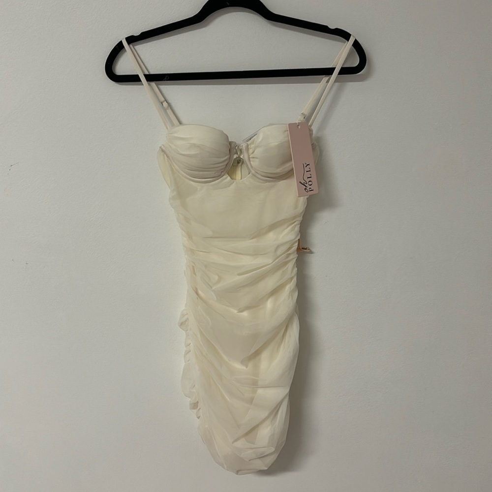 Oh Polly White Mini Bodycon Dress